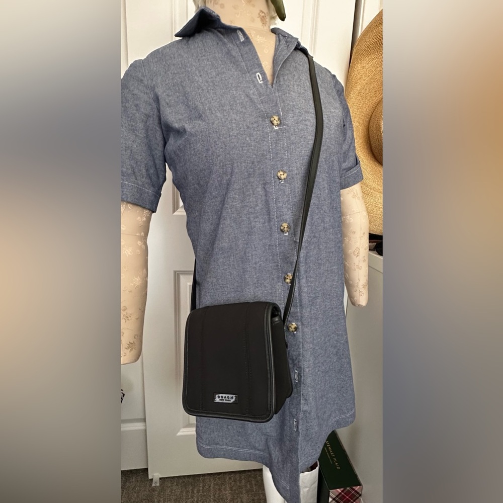 Vintage ‘98 Coach Neoprene Crossbody mini MessengerBlack Style6213 Made in Italy